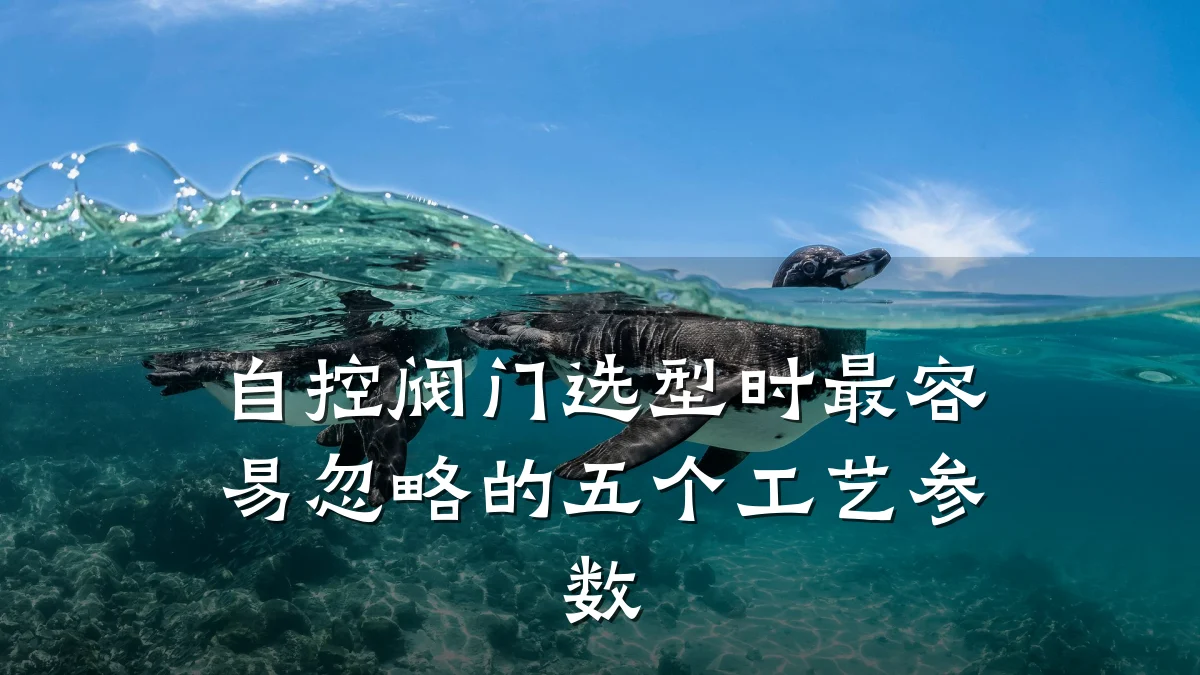 自控阀门选型时最容易忽略的五个工艺参数