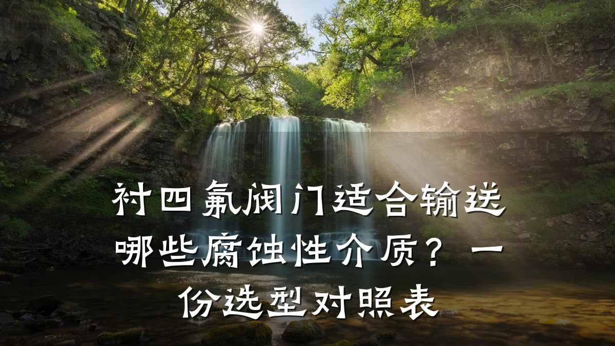 衬四氟阀门适合输送哪些腐蚀性介质？一份选型对照表