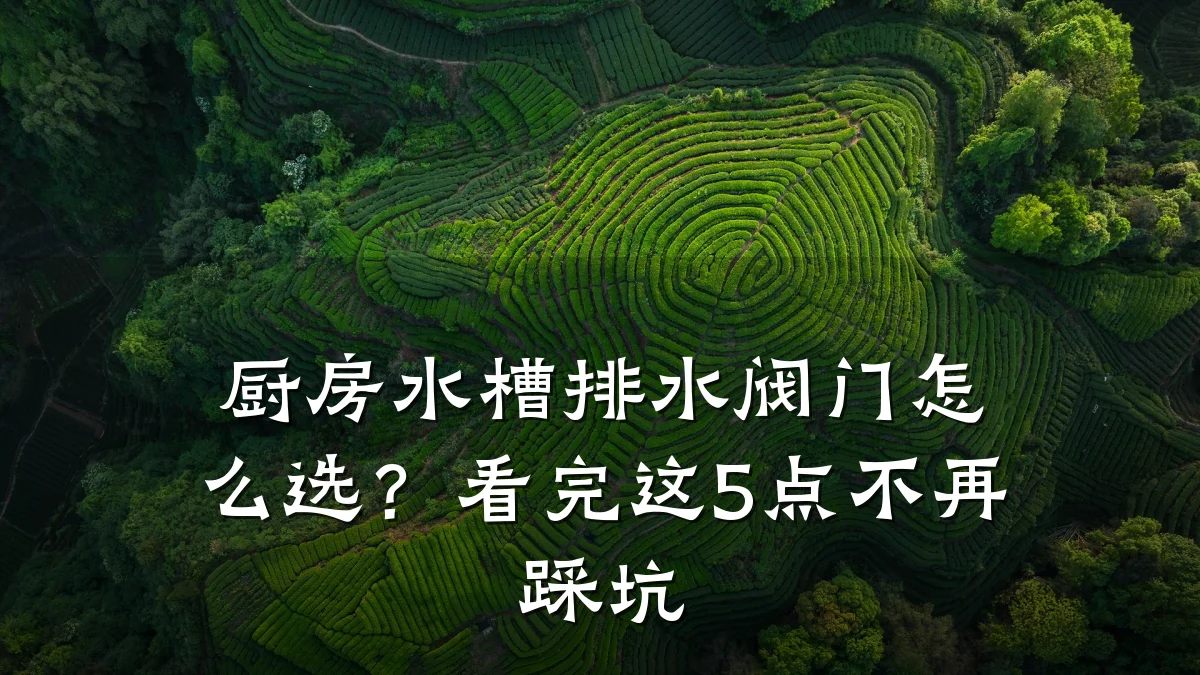 厨房水槽排水阀门怎么选？看完这5点不再踩坑