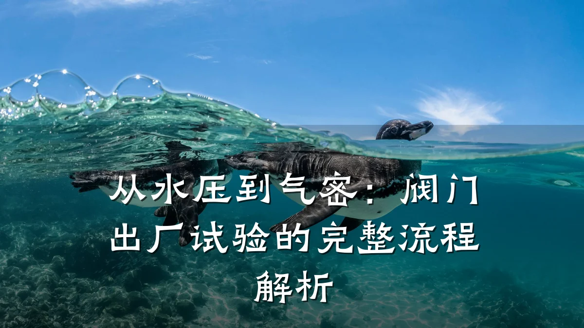 从水压到气密：阀门出厂试验的完整流程解析