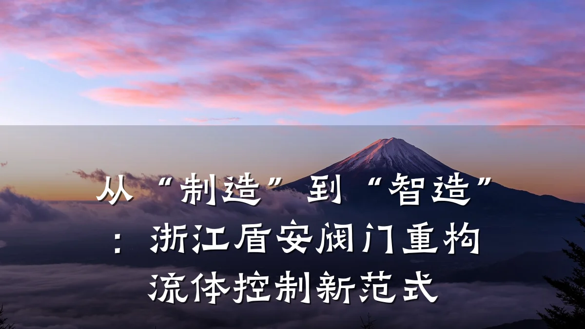 从“制造”到“智造”：浙江盾安阀门重构流体控制新范式