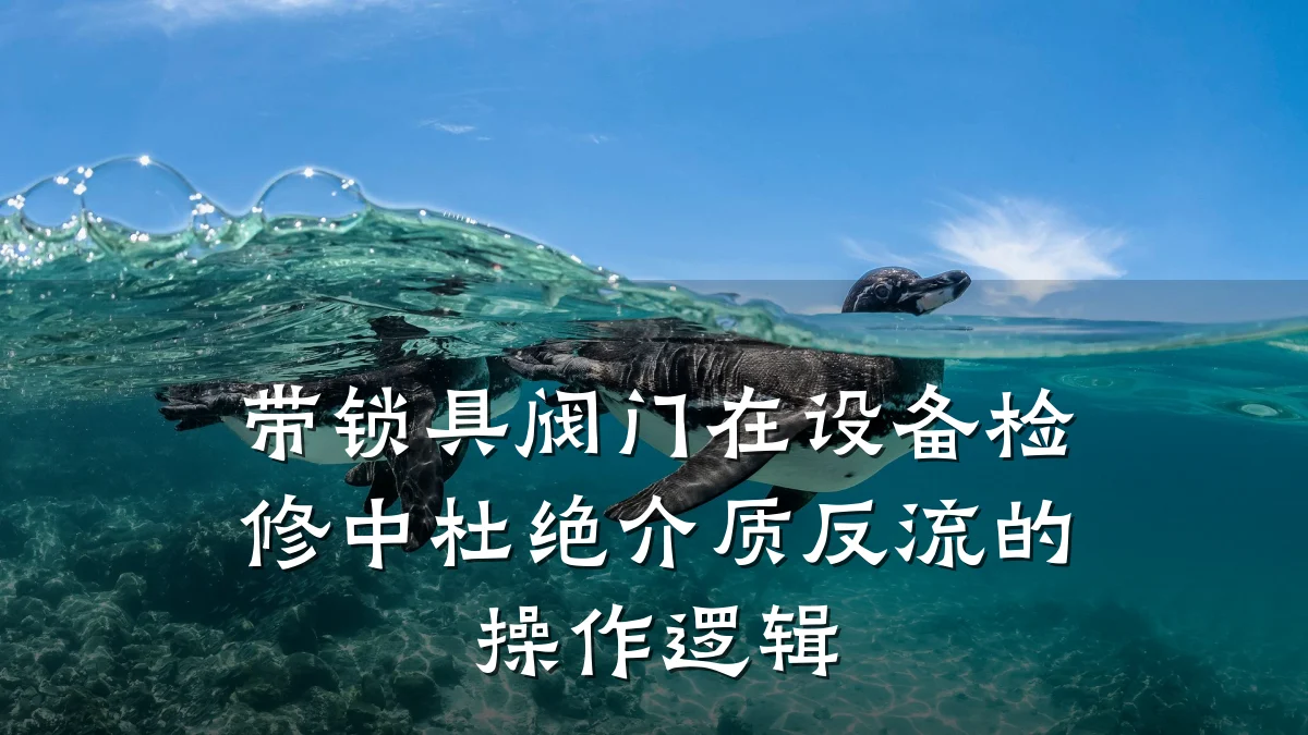 带锁具阀门在设备检修中杜绝介质反流的操作逻辑