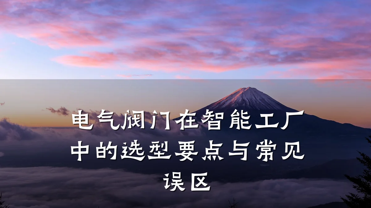 电气阀门在智能工厂中的选型要点与常见误区