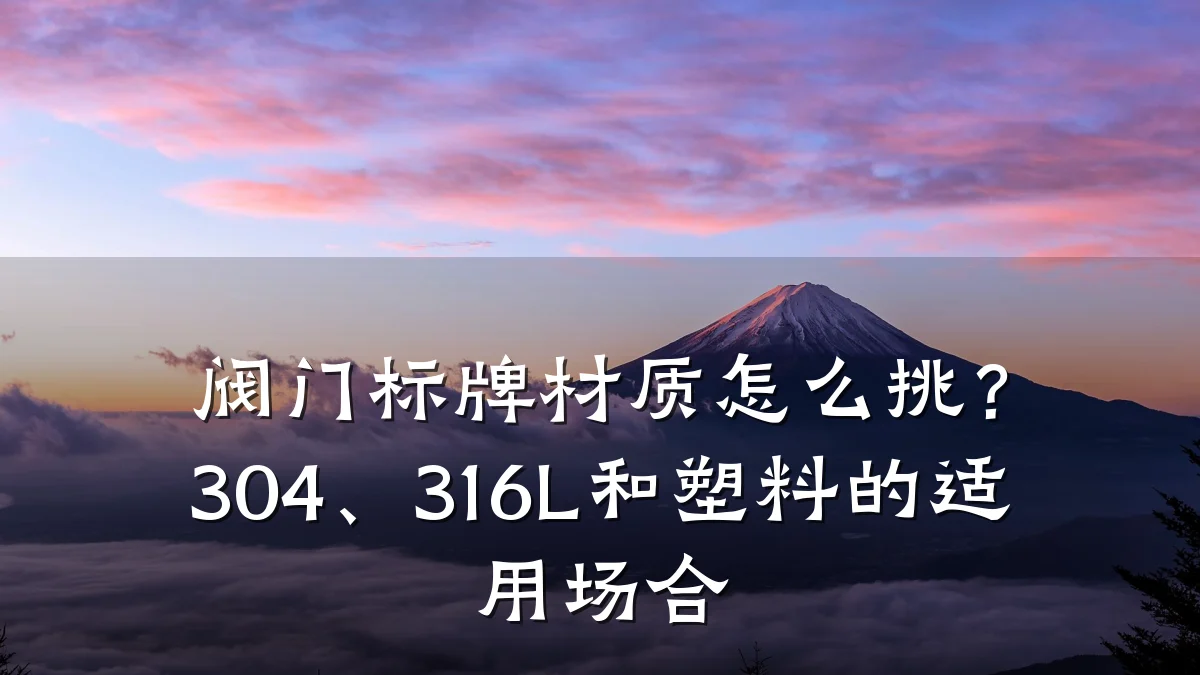 阀门标牌材质怎么挑？304、316L和塑料的适用场合