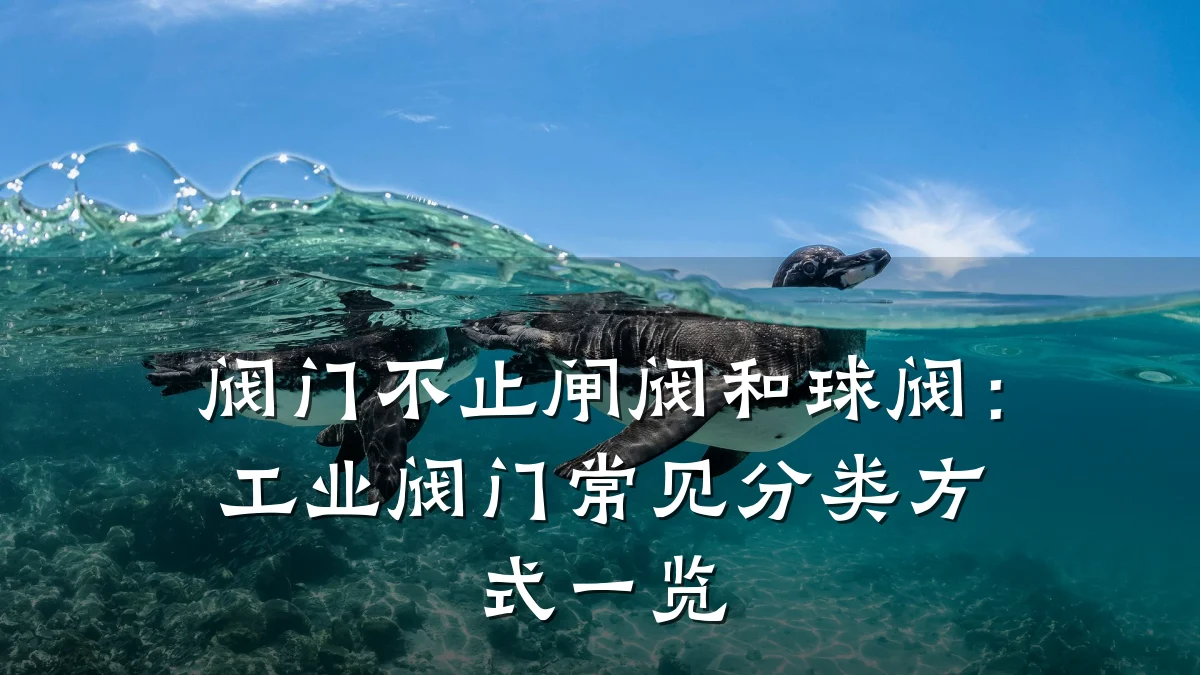 阀门不止闸阀和球阀：工业阀门常见分类方式一览