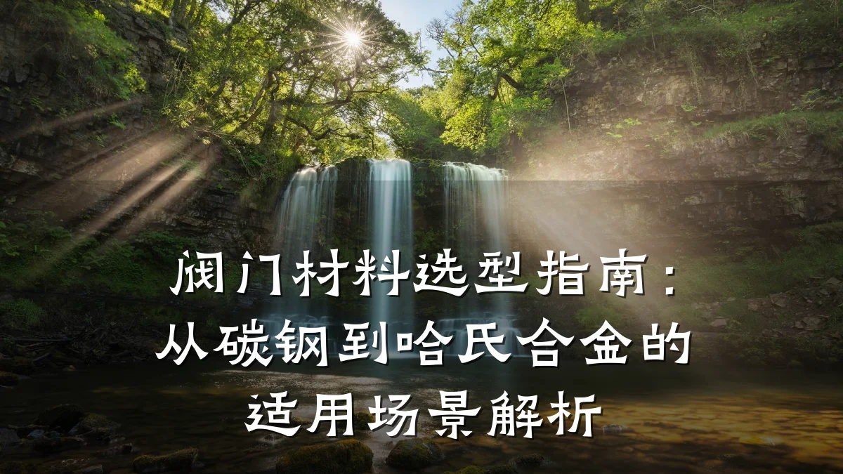 阀门材料选型指南:从碳钢到哈氏合金的适用场景解析