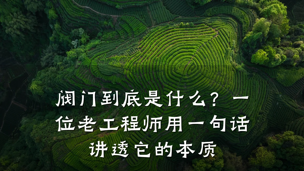 阀门到底是什么？一位老工程师用一句话讲透它的本质