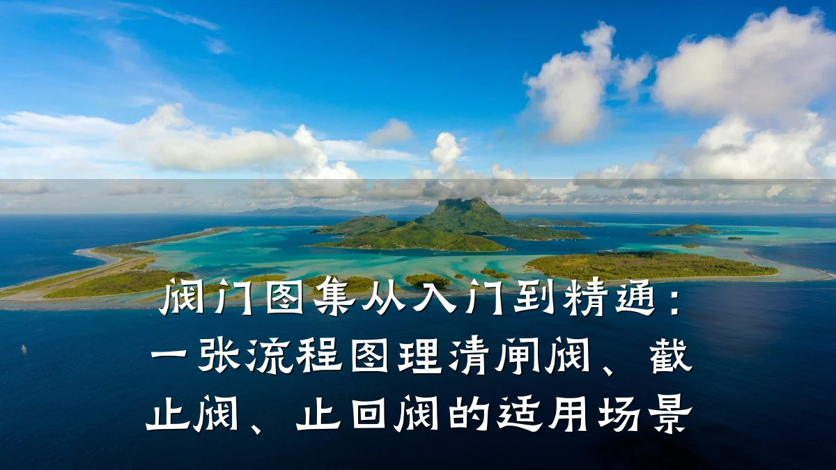 阀门图集从入门到精通：一张流程图理清闸阀、截止阀、止回阀的适用场景