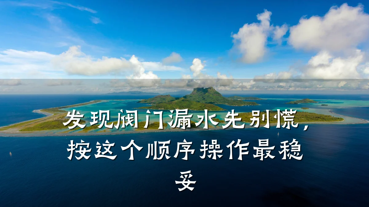 发现阀门漏水先别慌，按这个顺序操作最稳妥