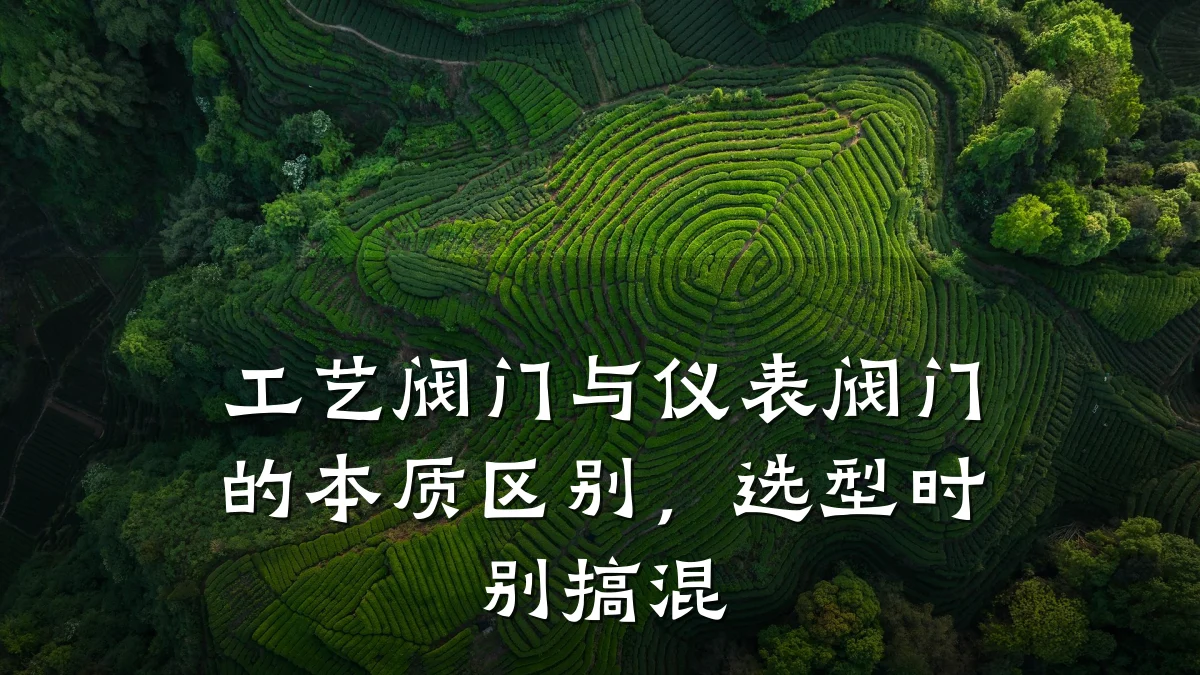 工艺阀门与仪表阀门的本质区别，选型时别搞混