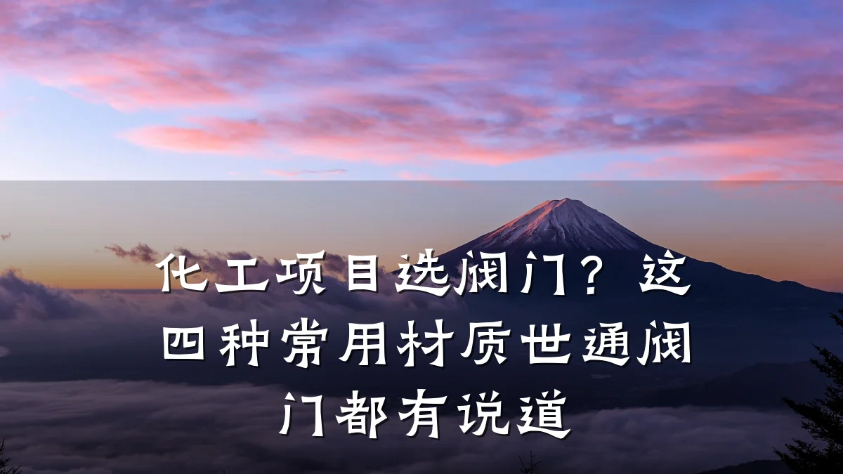 化工项目选阀门？这四种常用材质世通阀门都有说道