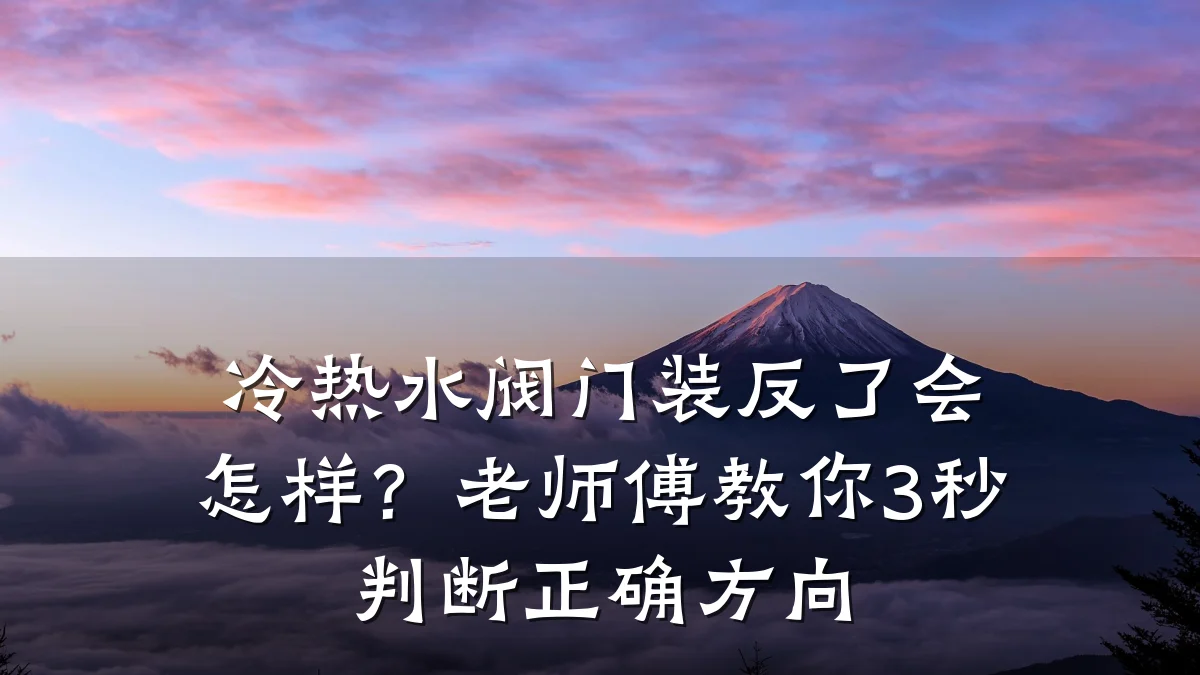 冷热水阀门装反了会怎样？老师傅教你3秒判断正确方向