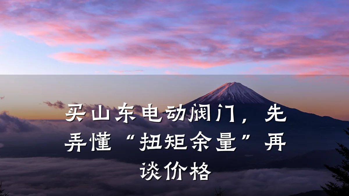 买山东电动阀门，先弄懂“扭矩余量”再谈价格