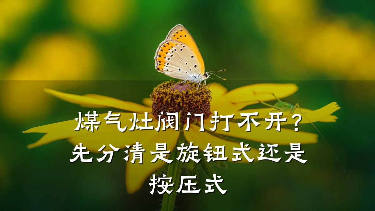 煤气灶阀门打不开？先分清是旋钮式还是按压式