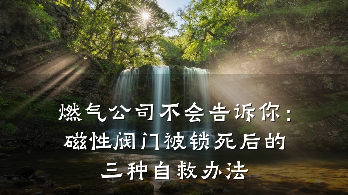 燃气公司不会告诉你：磁性阀门被锁死后的三种自救办法