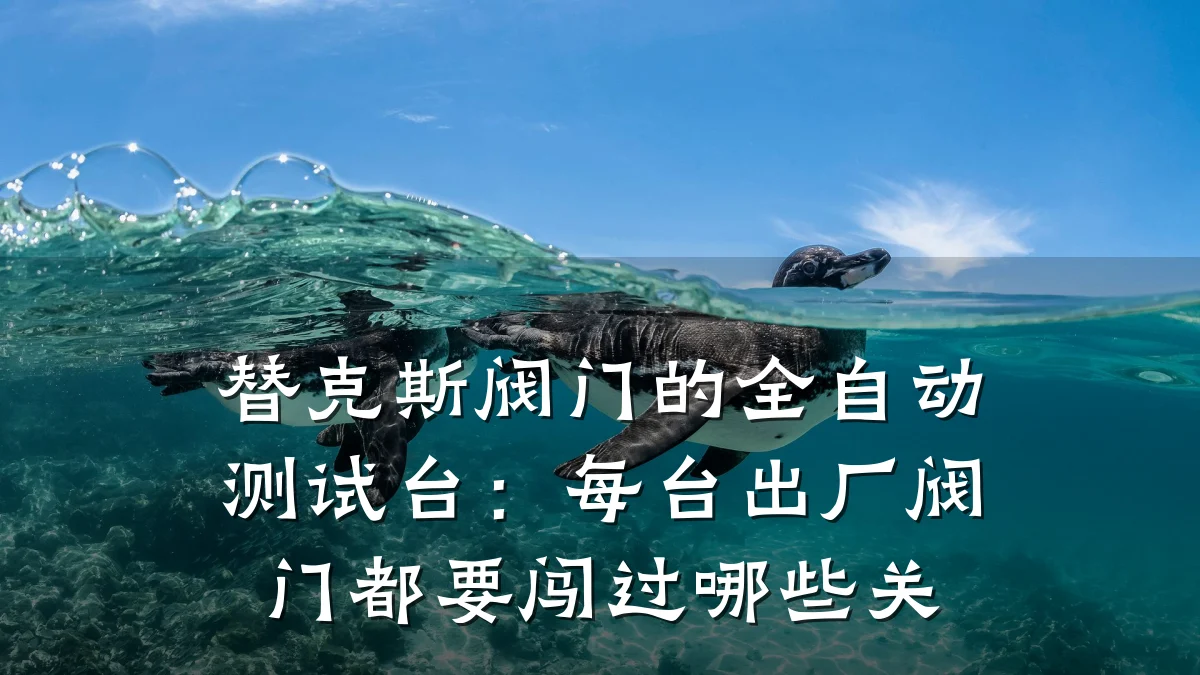替克斯阀门的全自动测试台：每台出厂阀门都要闯过哪些关