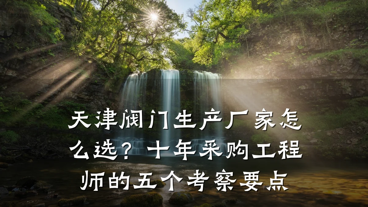 天津阀门生产厂家怎么选？十年采购工程师的五个考察要点