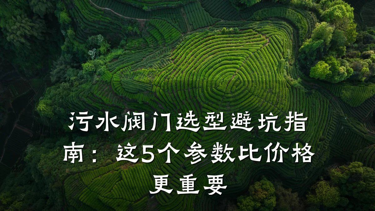 污水阀门选型避坑指南：这5个参数比价格更重要