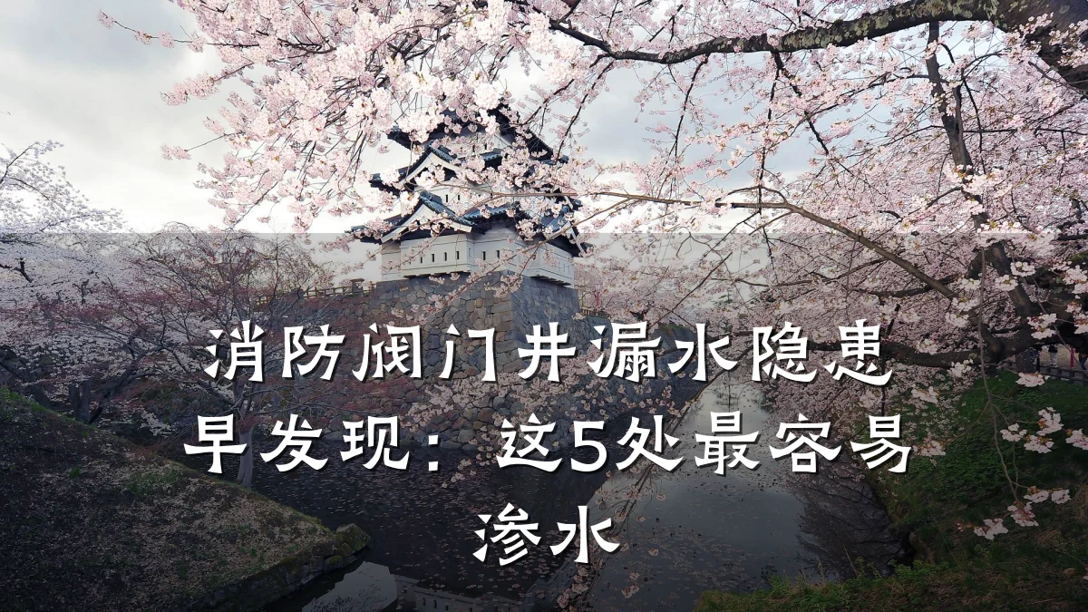 消防阀门井漏水隐患早发现：这5处最容易渗水