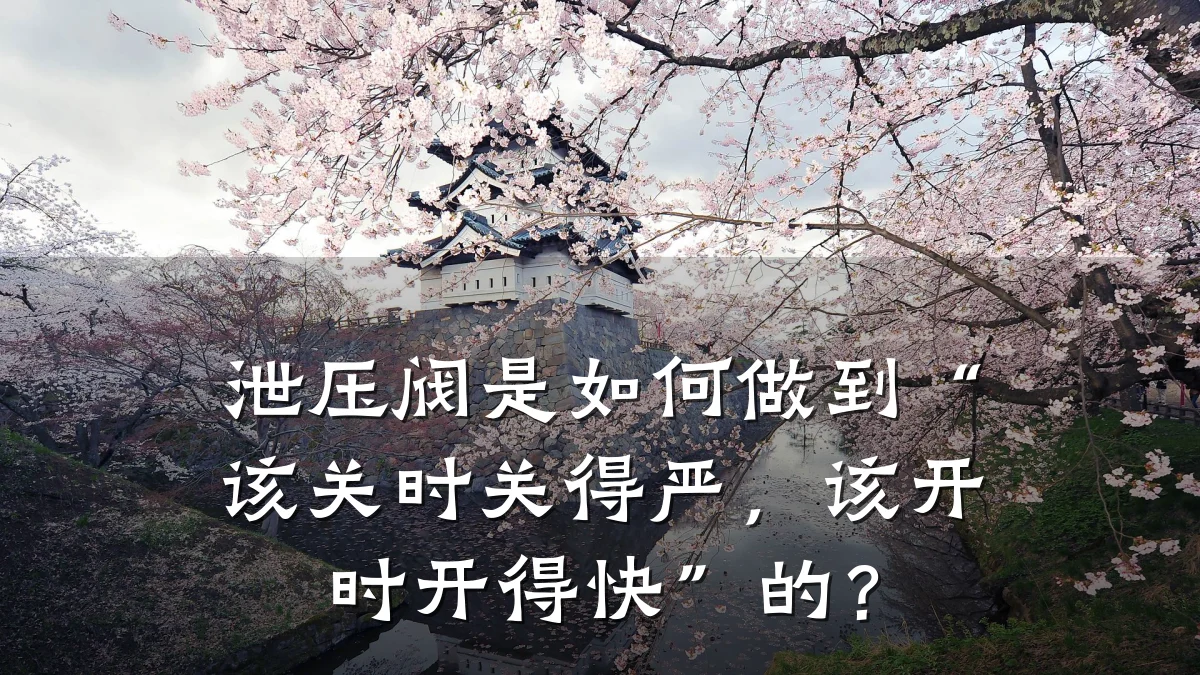 泄压阀是如何做到“该关时关得严，该开时开得快”的？