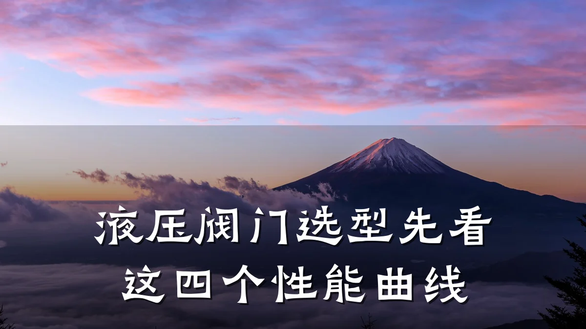 液压阀门选型先看这四个性能曲线