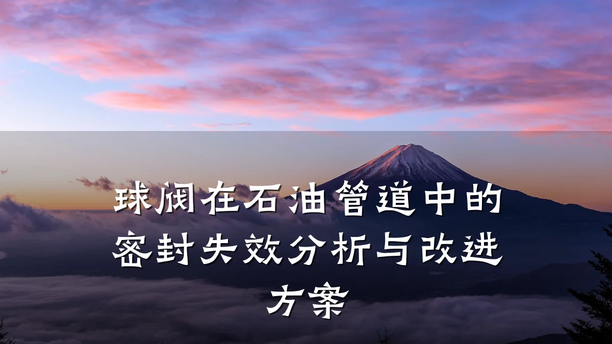 球阀在石油管道中的密封失效分析与改进方案