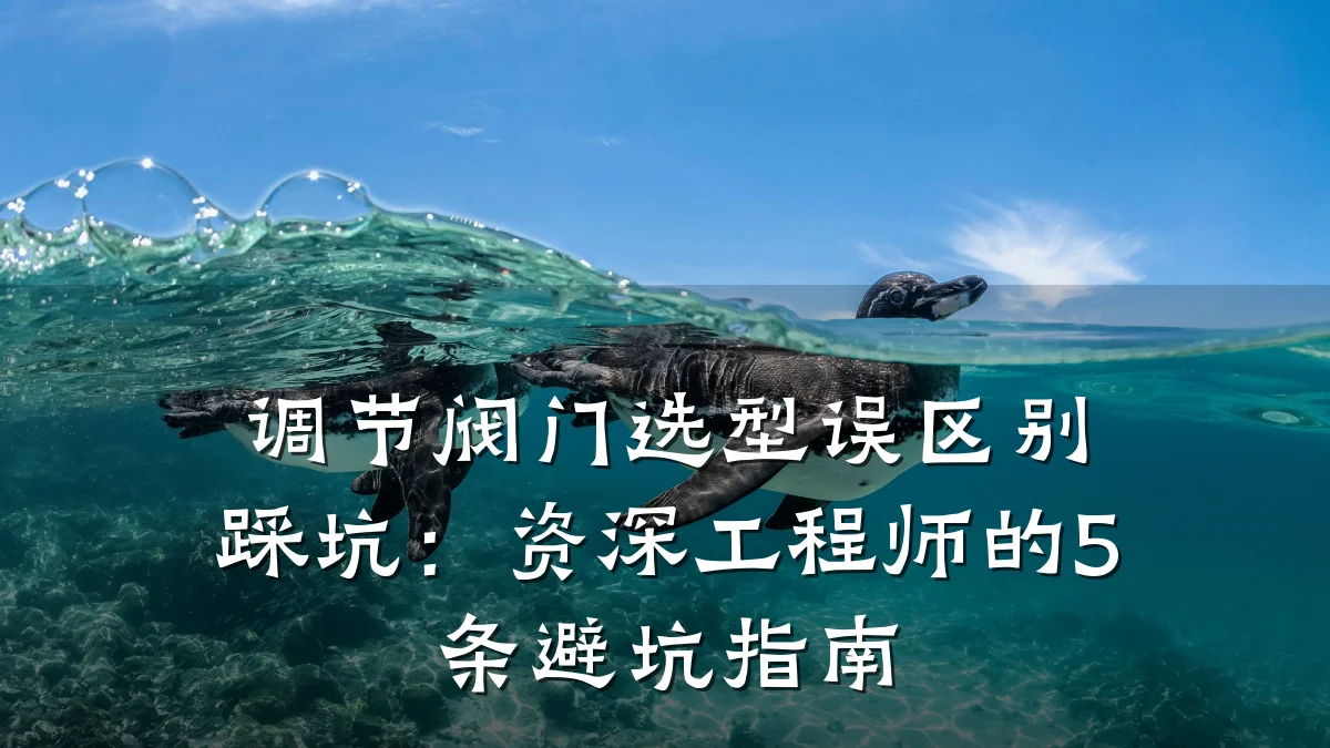 调节阀门选型误区别踩坑：资深工程师的5条避坑指南