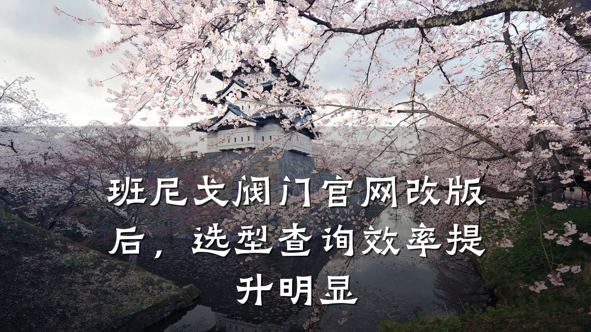 班尼戈阀门官网改版后,选型查询效率提升明显
