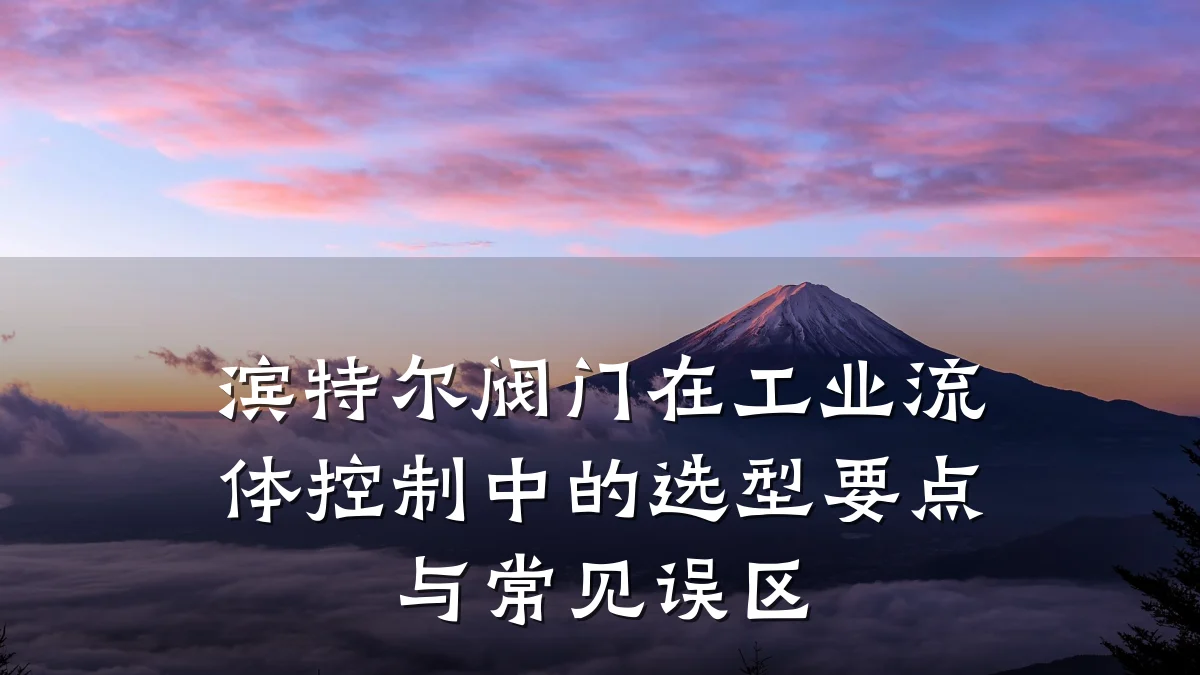 滨特尔阀门在工业流体控制中的选型要点与常见误区