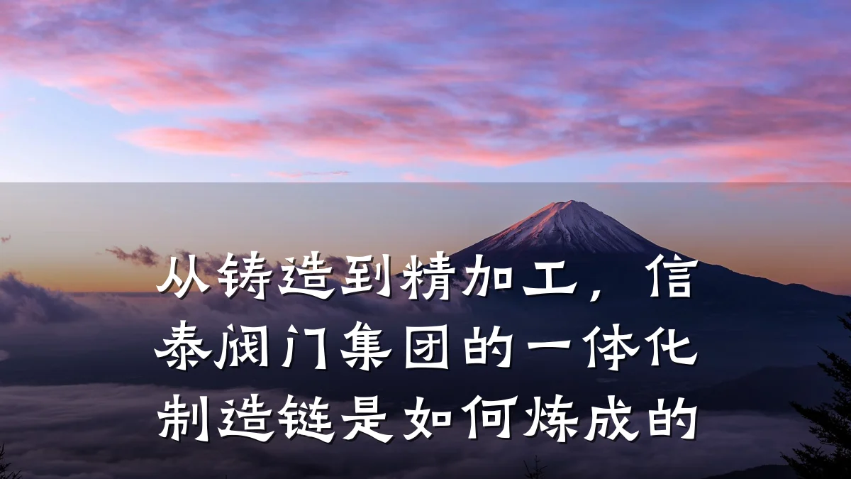 从铸造到精加工,信泰阀门集团的一体化制造链是如何炼成的