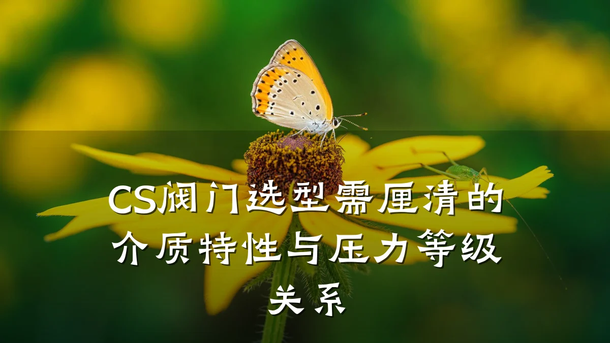 CS阀门选型需厘清的介质特性与压力等级关系