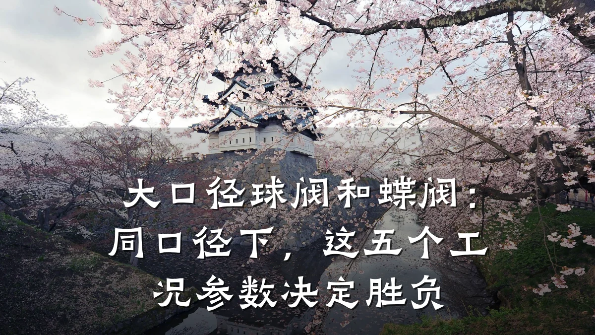 大口径球阀和蝶阀:同口径下,这五个工况参数决定胜负