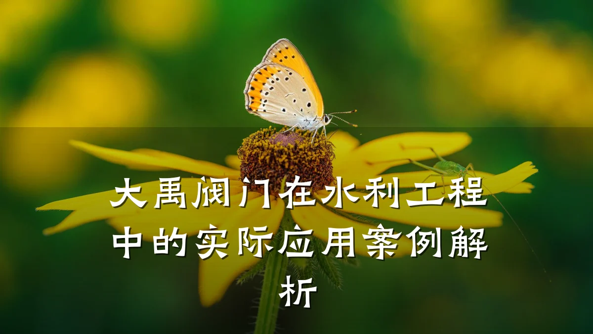 大禹阀门在水利工程中的实际应用案例解析