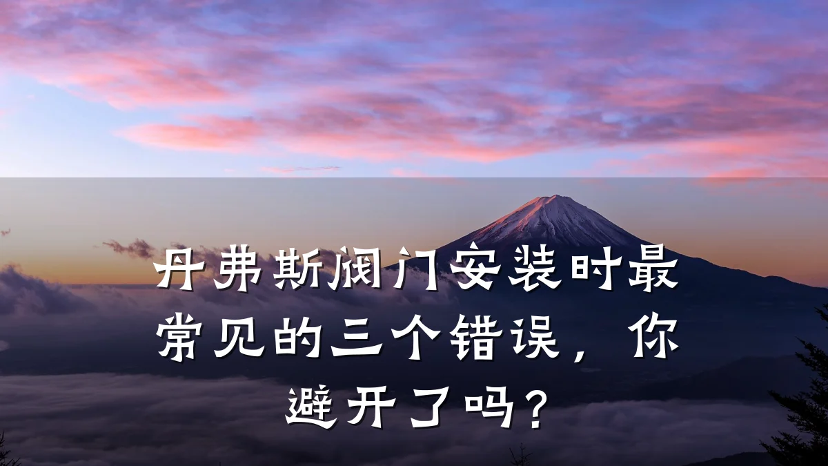 丹弗斯阀门安装时最常见的三个错误,你避开了吗?