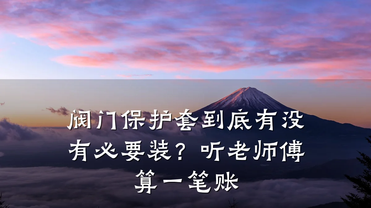 阀门保护套到底有没有必要装?听老师傅算一笔账