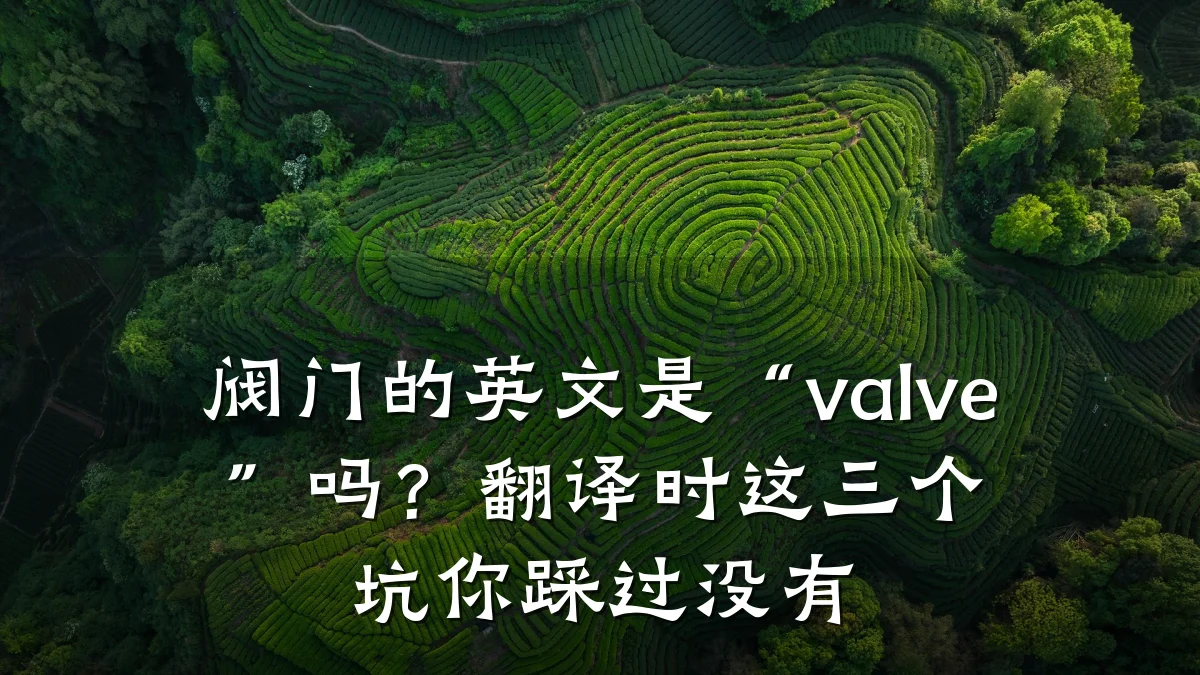 阀门的英文是“valve”吗?翻译时这三个坑你踩过没有