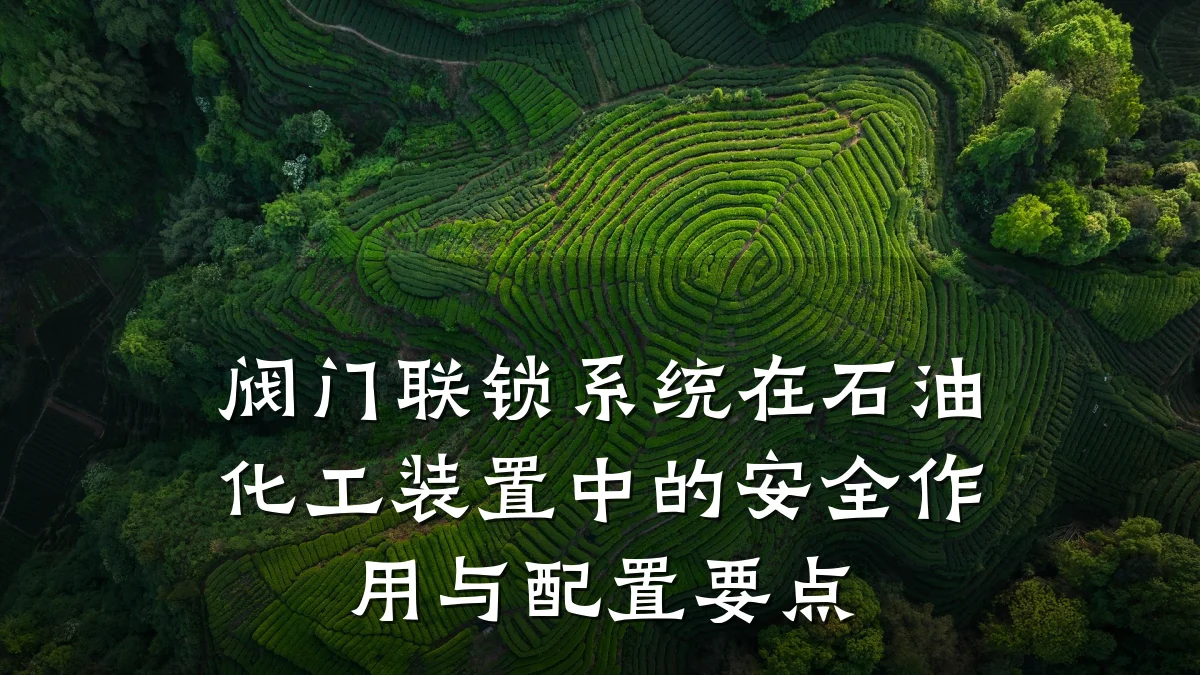 阀门联锁系统在石油化工装置中的安全作用与配置要点