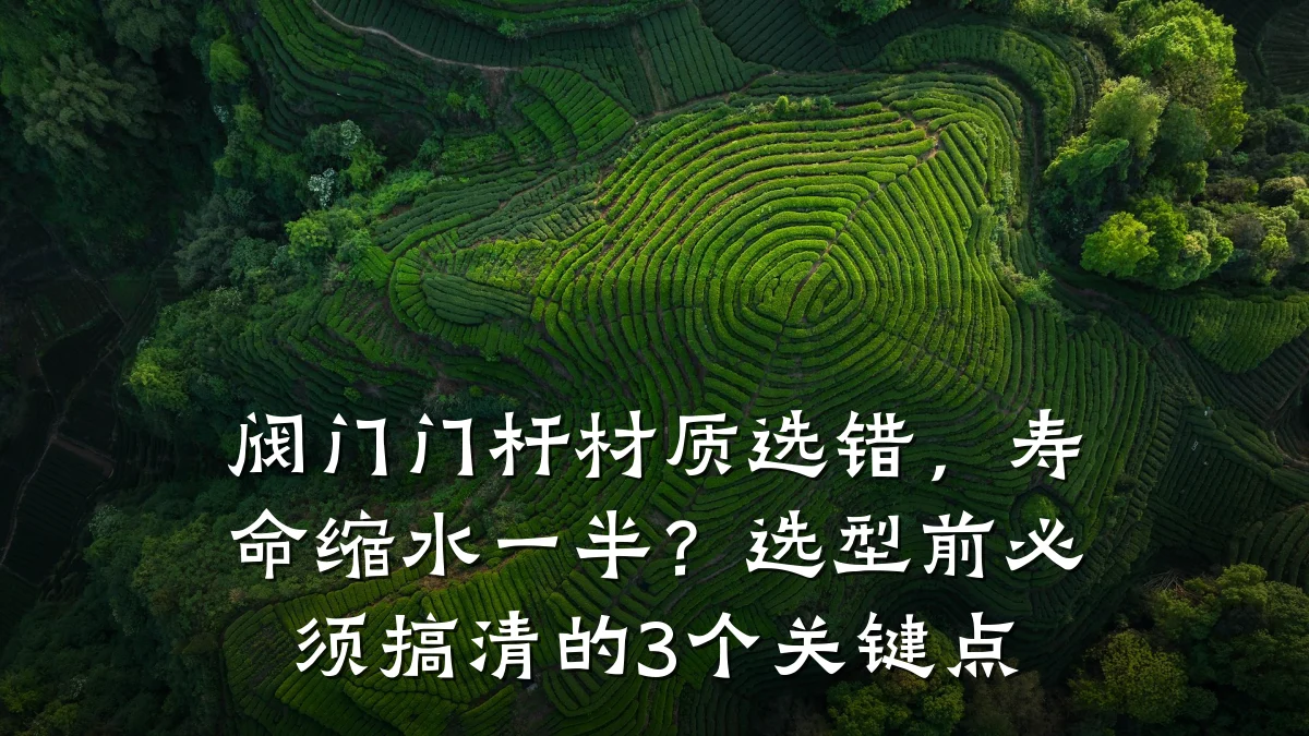 阀门门杆材质选错,寿命缩水一半?选型前必须搞清的3个关键点