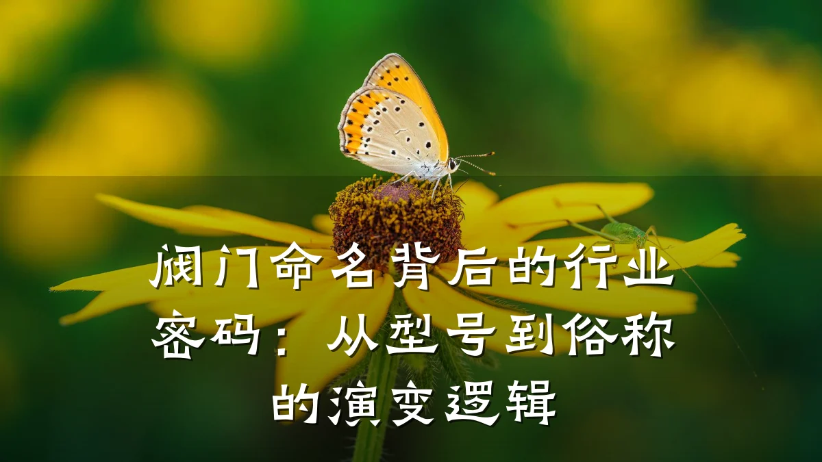 阀门命名背后的行业密码：从型号到俗称的演变逻辑
