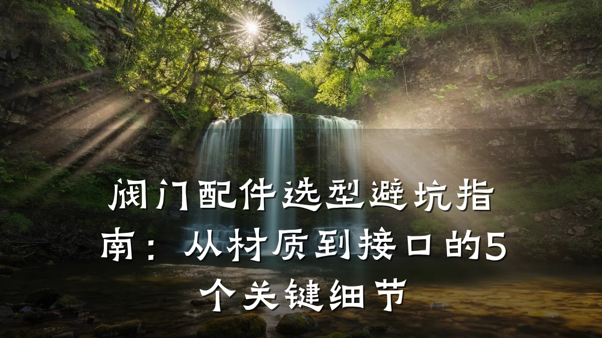 阀门配件选型避坑指南:从材质到接口的5个关键细节