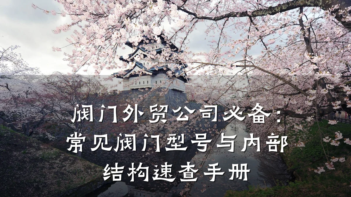 阀门外贸公司必备:常见阀门型号与内部结构速查手册