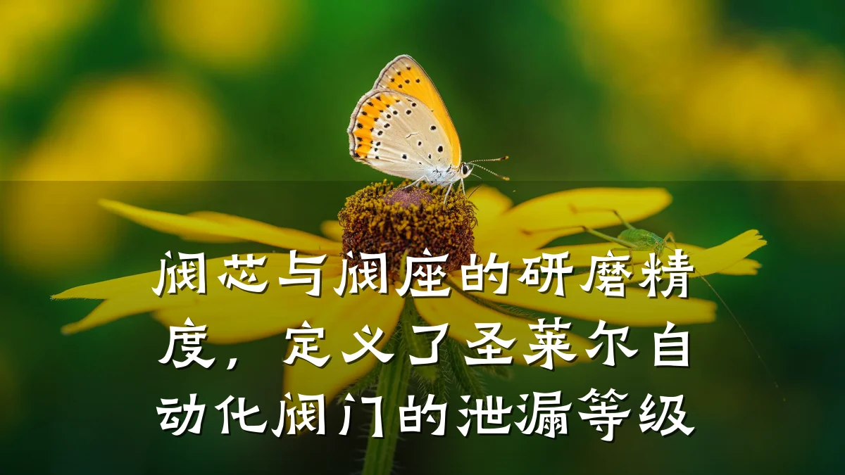 阀芯与阀座的研磨精度,定义了圣莱尔自动化阀门的泄漏等级