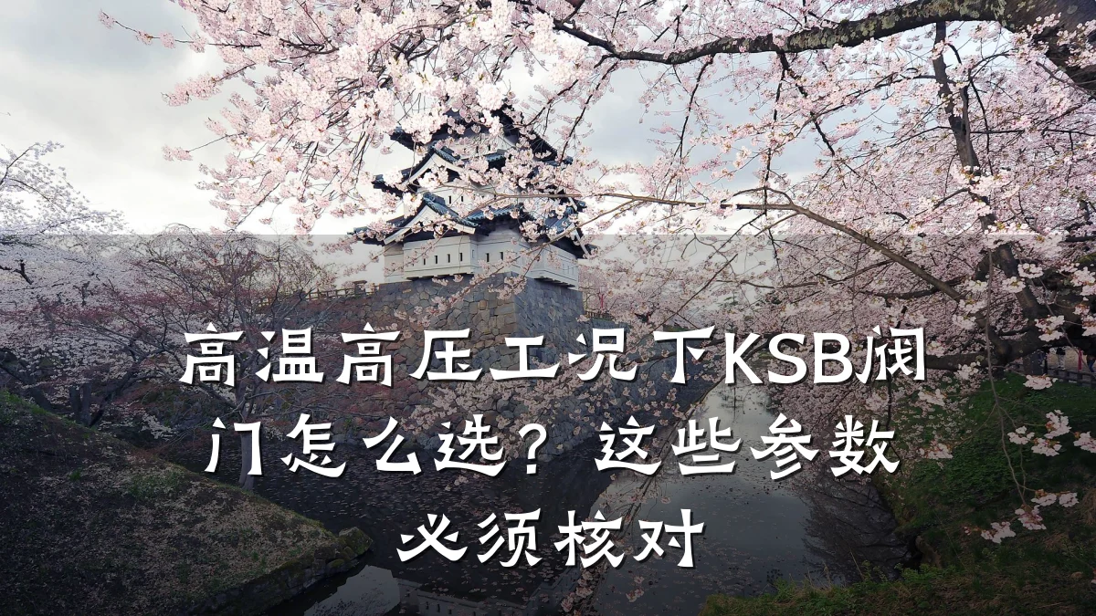 高温高压工况下KSB阀门怎么选？这些参数必须核对