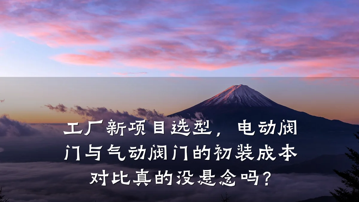 工厂新项目选型，电动阀门与气动阀门的初装成本对比真的没悬念吗？