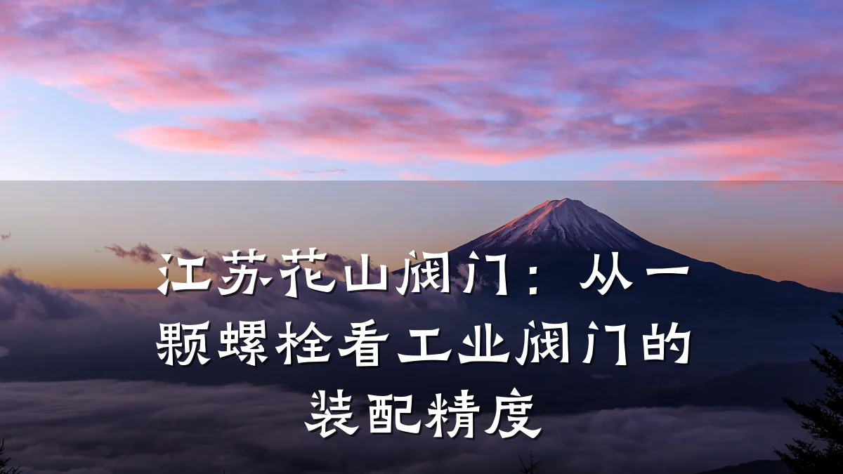 江苏花山阀门:从一颗螺栓看工业阀门的装配精度