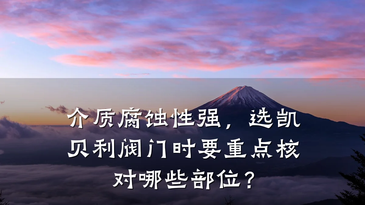 介质腐蚀性强，选凯贝利阀门时要重点核对哪些部位？