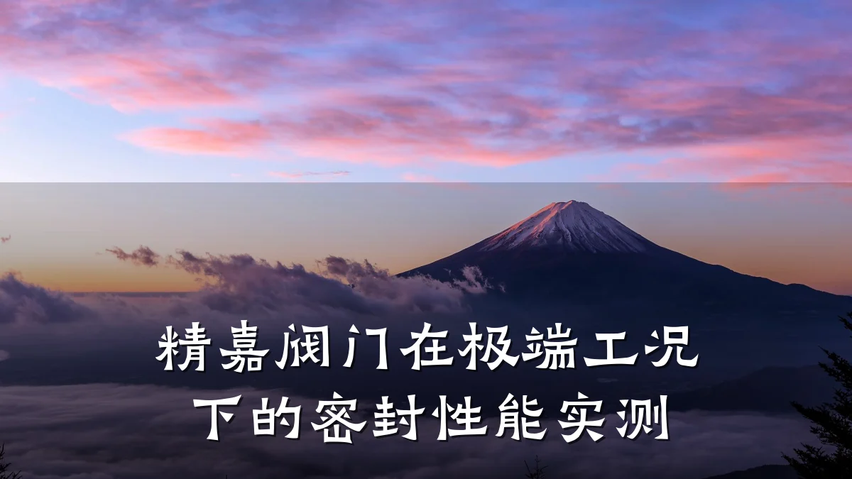 精嘉阀门在极端工况下的密封性能实测