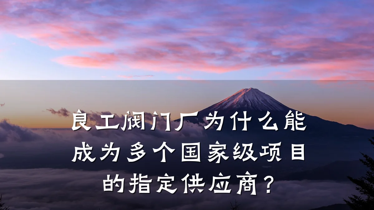 良工阀门厂为什么能成为多个国家级项目的指定供应商?