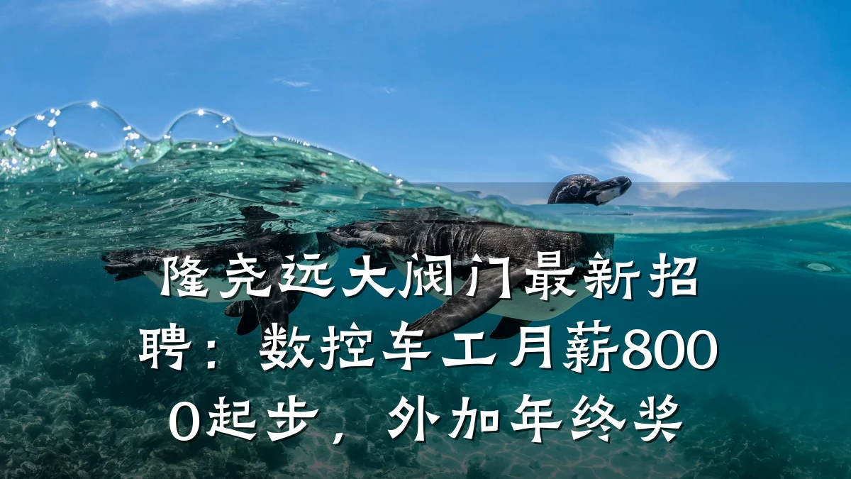 隆尧远大阀门最新招聘:数控车工月薪8000起步,外加年终奖