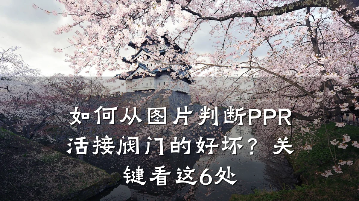 如何从图片判断PPR活接阀门的好坏?关键看这6处